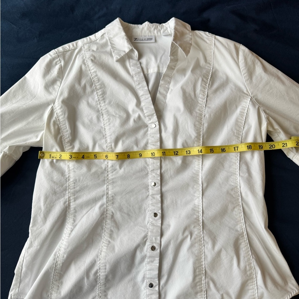 Classic Cream Button Down Shirt for Women - Picture 8 of 8